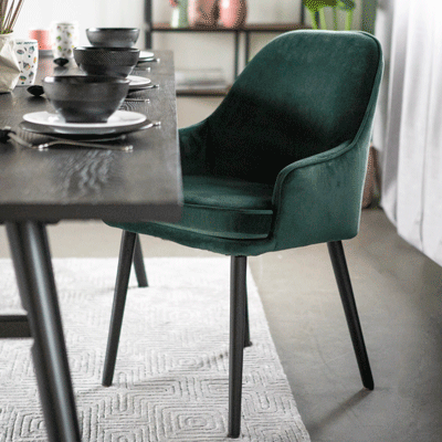 fauteuil_de_table_velours_vert