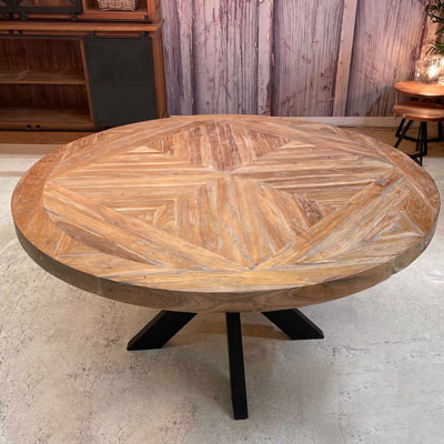 table_ronde_teck_effet_parquet