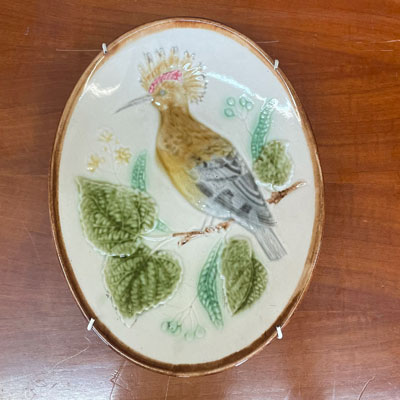 plat_ovale_barbotine_oiseau