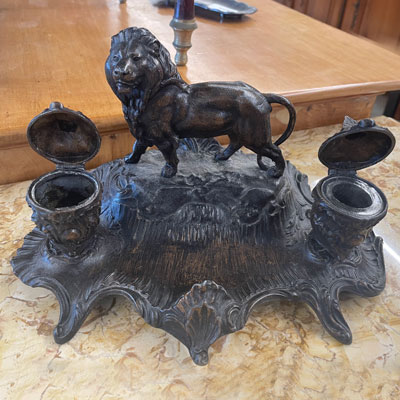 encrier_bronze_lion