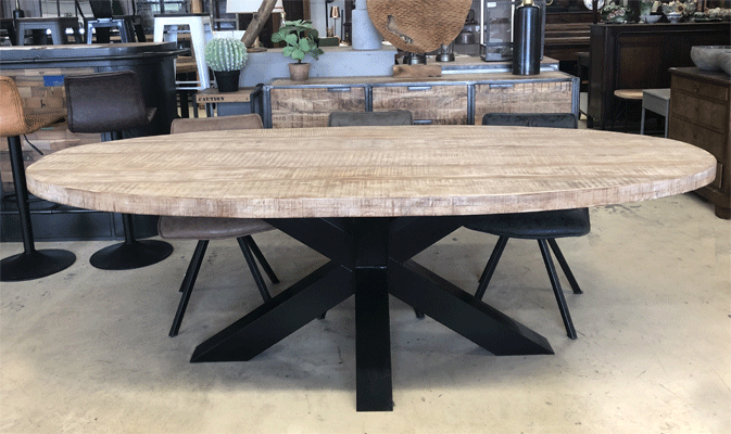table_ovale_bois_pied_central_metal