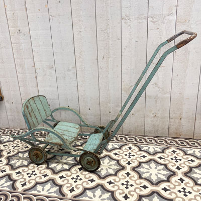 poussette_metal_bleu_ancienne_jouet_enfant