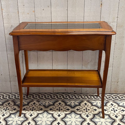 console_merisier_plateau_verre